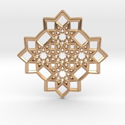 4 stars pendant jewelry pendulous 3D print model - Mito3D