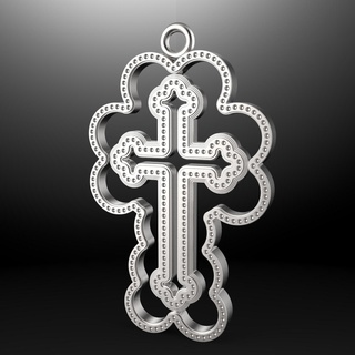 4 traditional armenian cross pendant - 3d print model 3d print model - Mito3D