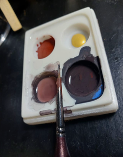 4 well paint tray brush holder Tools palette art artist quick print tool makeup painting mua 3d print model - Mito3D
