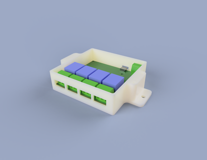4ch wifi relay board enclosure mhcozy 4 channel garage door remote mount case 3d printer accessories 3d print model - Mito3D