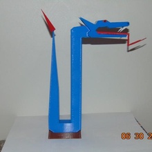 4d Drachen Schlange Tier Kunst 3d print model - Mito3D
