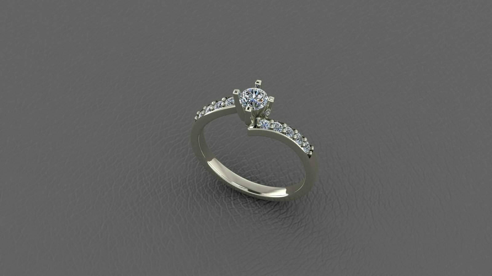 4mm diamond cross ring Jewelry rings 3D print model - Mito3D