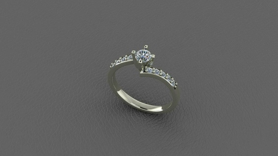 4mm diamante attraversare squillare gioielleria anelli 3d print model - Mito3D