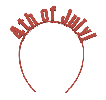 4th luglio fascia per capelli testa gruppo musicale orecchie divertimento vacanza memoriale fuochi d'artificio 3d print model - Mito3D