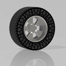 4x4 airless pneu 1 24 25 échelle voiture modélisation pneus 3d print model - Mito3D