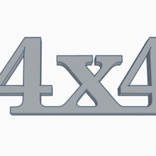 4x4 emblème outil badge route gué Esquive chev gmc 3d print model - Mito3D