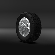 4x4 pneu Jeu roue jouet moyen poly 4x4pnematic rueda roda 3d print model - Mito3D