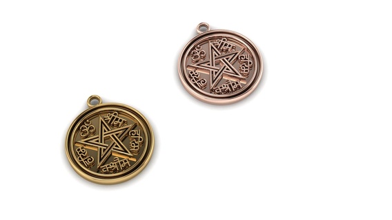 5-pointed star esoteric jewelry 3d print model - Mito3D