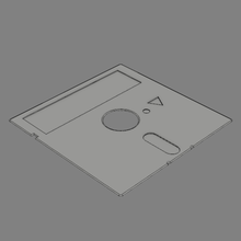 525 dummy floppy disk commodore 64 1541 3d print model - Mito3D