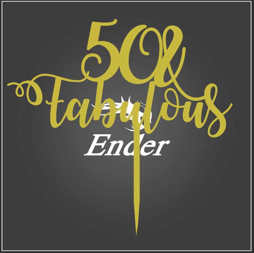 50 fabolous Kuchen Topper 3D print model - Mito3D