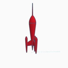 50' rocketship juego 3d print model - Mito3D