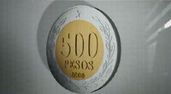 500 chileno peso moneda año 2000 coleccionista articulo pesos Chile numismática 3d print model - Mito3D