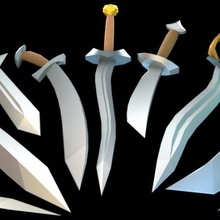 50 3d pobre espadas 3d print model - Mito3D