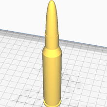 50 bmg kukla madde işareti mermi Eğitim 50bmg tüfek 3d print model - Mito3D
