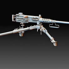 50 cal browning machinegun tool weapons art high poly toy guns rifle 3d print model - Mito3D