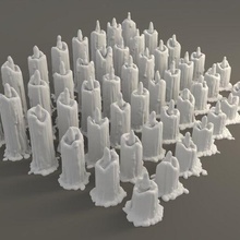 50 candles pack candle wax 3d print model - Mito3D