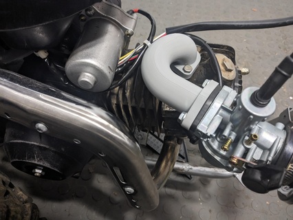 50cc - 125cc intake manifold Gadget 90cc 110cc carborator pit bike 4 wheeler carb atv mini 3d print model - Mito3D