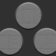 50mm bases - imperial palace meneldir warhammer 40k 40000 50 mm round base adeptus custodes terra tiles 3d print model - Mito3D