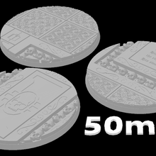 50mm têmpora titã pre supported warhammer40k wh40k cinzento cavaleiros base 3d print model - Mito3D