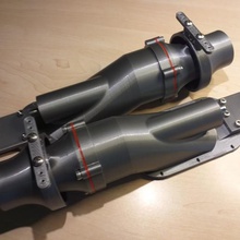 50 mm Su jet tahrik birim Hamilton itici pompa rc tekne direksiyon pervane 3d print model - Mito3D