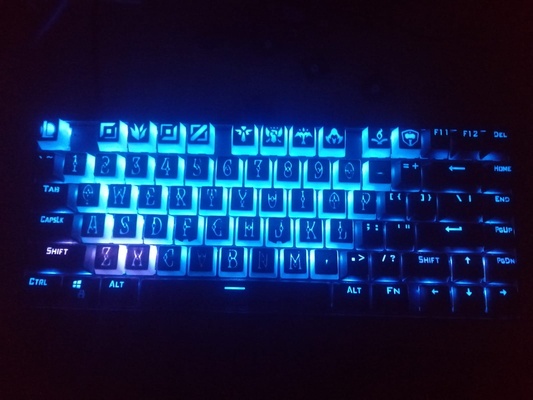 52 league of legends custom gadget oem cherry mx lol keycaps gamer backlit keyboard 3d print model - Mito3D