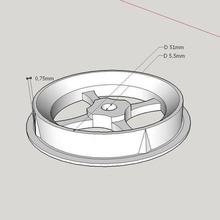52mm 5mm diameter hole spool holder tool 3d printer accessories 3d print model - Mito3D