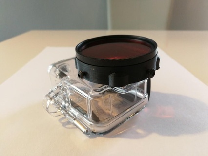 52mm Filter montieren gopro6 tauchen Gehäuse Gadget Kamera Video 3d print model - Mito3D