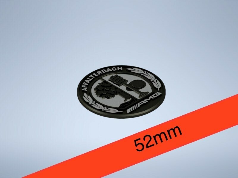 52mm mercedes amg affalterbach capucha logo emblema Insignia herramientas benz brabus Maybach mercenario alemán coche vehiculo deportivo lujo 3D print model - Mito3D