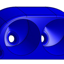 52mm twin-gauge pod verschiedene pla Auto dash turbo 3d print model - Mito3D