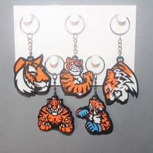 5 angry tiger keychains 3d print model - Mito3D