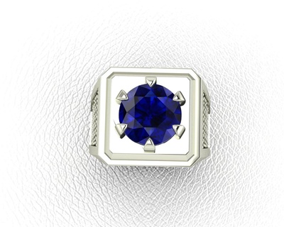5 carat ring rings gentleman jewelry 3d print model - Mito3D