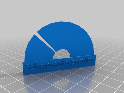 5 graus separação sinais logotipos 3d print model - Mito3D