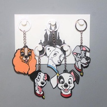 5 disney keychain pixar key dog dalmatian pongo perdita patch the beautiful tramp animal 3d print model - Mito3D