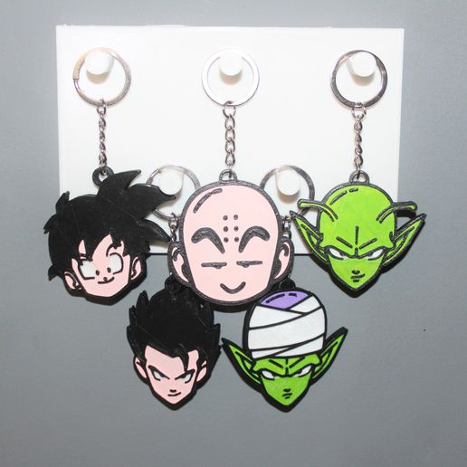 5 dragon ball 2 keychain jewelry key ring ornament decoration art dbz dbs gohan san krilin picolo sayan anime 3D print model - Mito3D