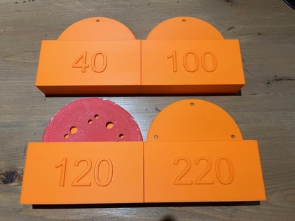 5 pulgada redondo arena papel titulares 3d print model - Mito3D