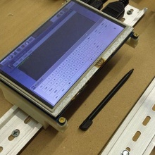 5 inch touchscreen din rail mount raspberry pi 2 electronics 3d print model - Mito3D