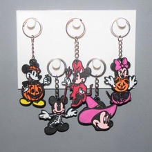 5 Schlüsselbund Disney Halloween 1 Schmuck Schlüssel Ring Ornament Dekoration Kunst Zeichen mickey Minnie Kürbis Teufel retro Knochen 3d print model - Mito3D