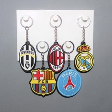 5 chaveiro futebol joalheria chave anel clube ac milão juventus real madri fc barcelana barco barcelona PSG Paris 3d print model - Mito3D