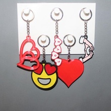 5 keychain love jewelry key ring ornament decoration heart emoji valentine st valentine's day amor art 3d print model - Mito3D