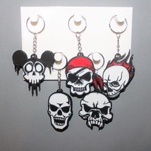 5 keychain skull 1 jewelry key ring ornament decoration art halloween scary horror mickey 3d print model - Mito3D
