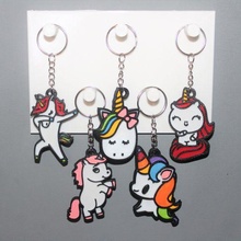 5 keychain unicorn 2 jewelry key ring ornament unicorns decoration art animal cute kawaii magic color 3d print model - Mito3D