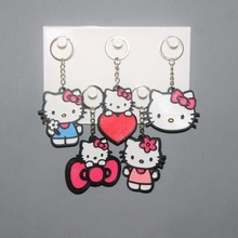 5 kitty keychain jewelry key movie character cat kawaii ring 3d print model - Mito3D
