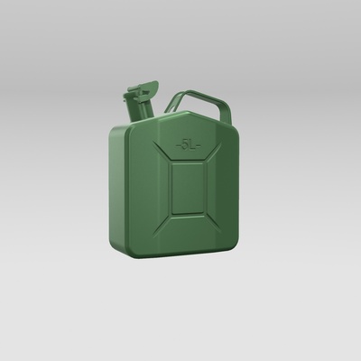 5 litro combustível tambor 3d verde folha metal projeto ferramentas bidão litros industrial modelo simulação transporte armazenamento acessório impressão 3d print model - Mito3D