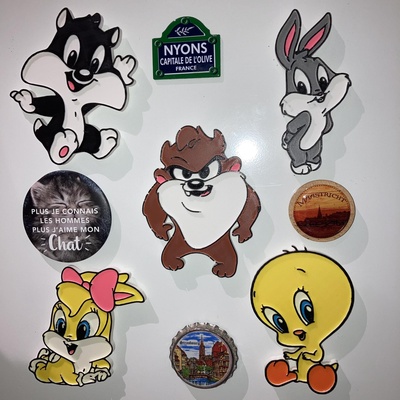 5 aimants looney airs 1 accueil maison aimant bugs lapin titi taz canard film dessin animé personnages personnage cuisine réfrigérateur frigo pack mignonne kawai 3d print model - Mito3D