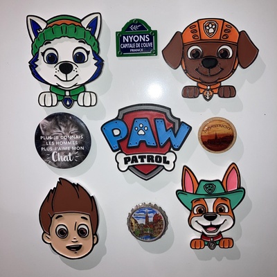 5 magnets paw patrol 2 home magnet dog enfant movie cartoon characters character cuisine frigo fridge aimant pack cute kawai 3d print model - Mito3D