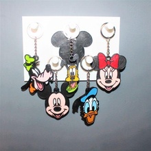 5 mickey Disney Schlüsselbund Schlüssel Minnie Donald Pluto doof Maus Ente Ring 3d print model - Mito3D