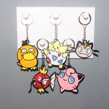 5 pok seg 2 chaveiro joalheria chave anel enfeite decoração arte Pokémon jogos Nintendo jigglypuff Magikarp psyduck togepi meowth gato 3d print model - Mito3D