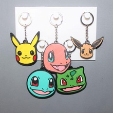 5 pok lun porte clés 1 bijoux clé bague ornement décoration art Pokémon Pikachu charmander gicler Évoli bulbasaur Jeu nintendo 3d print model - Mito3D