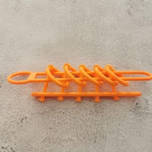 5 rings puzzle game brain teaser orange lock disassemble assemble 3d print model - Mito3D