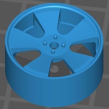 5 spoke rims v1 1/24 3d print model - Mito3D